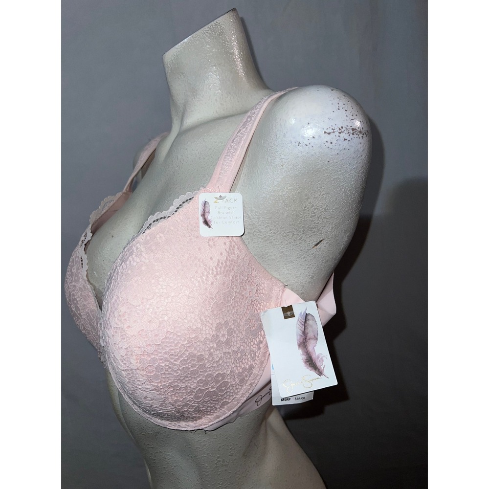 New Jessica Simpson Pink Lace Full Coverage Underwire Bra Size 42C - Picture 4 of 8